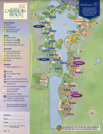 Disney's Caribbean Beach Resort Map